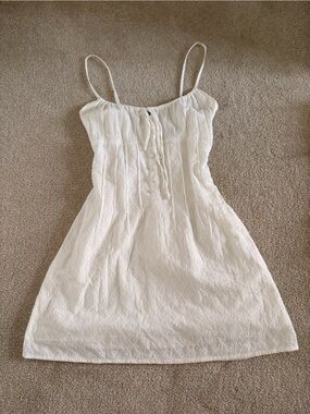 White Fox Boutique White Eyelet Mini Dress